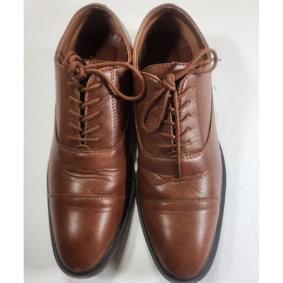 Goodfellow Brown Cap Toe Oxford Dress Shoes Men's 10.5 Classic Formal - Picture 3 of 11